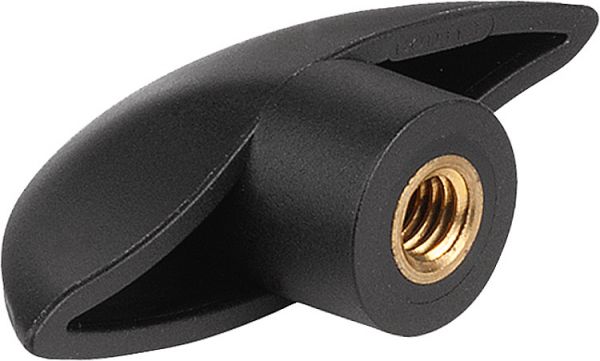 Flügelgriff M08, A=61,5 Polyamid, Komp: Stahl - K0783.16008 - bei HUG Technik ✭
