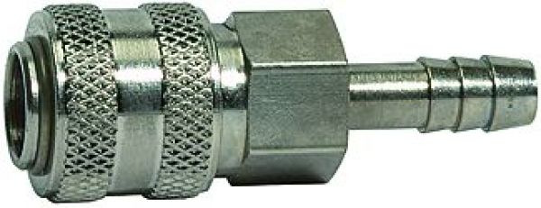 Schnellverschlusskupplung NW 5 »connect line«, Messing vernickelt, Tülle LW 9 - direkt bei HUG Technik ✓