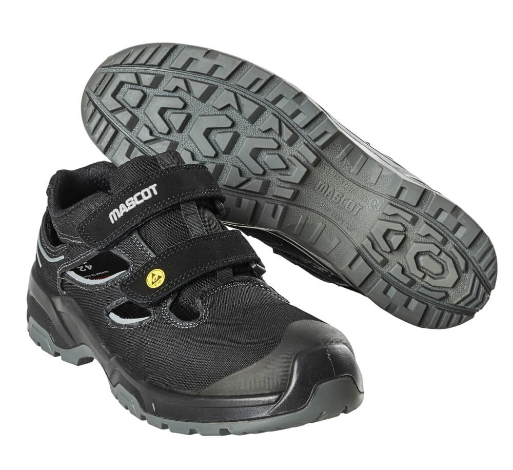 MASCOT® FOOTWEAR FLEX Sicherheitssandale S3 Gr. 08/35, schwarz/silber - bei HUG Technik ♡