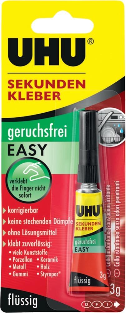 UHU® SEKUNDEN ALLESKLEBER geruchsfrei EASY flüssig, 3 g - gibt’s bei ☆ HUG Technik ✓