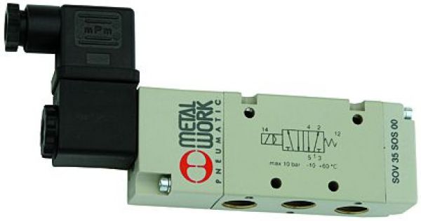 5/2-Wegeventil elektropneumatisch, monostabil, G 1/2, 230 V - bei HUG Technik ✭