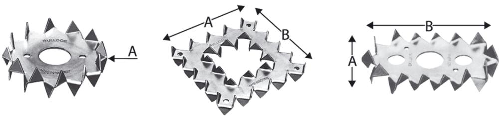 Simpson Strong-Tie® Bulldog® Holzverbinder nach EN 912 C1-117 G-B, doppelseitig gezahnt - erhältlich bei ✭ HUG Technik ✓ Simpson Strong-Tie® Bulldog® Holzverbinder nach EN 912 C1-117 G-B, doppelseitig gezahnt - erhältlich bei ✭ HUG Technik ✓