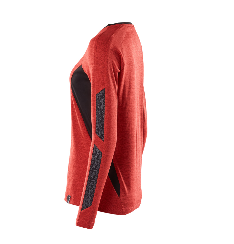 MASCOT® ACCELERATE T-Shirt, Langarm  Gr. 2XL/ONE, verkehrsrot meliert/schwarz - jetzt NEU bei HUG Technik  😊