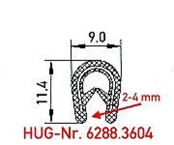 Flexibler Kantenschutz aus PVC - erhältlich bei ✭ HUG Technik ✓