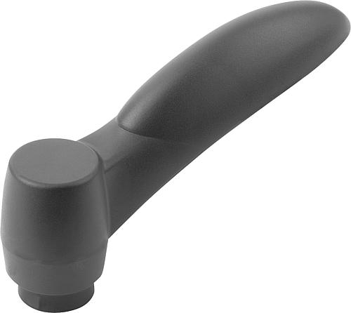 Klemmhebel ECO Gr.1 M04 Kunststoff, schwarz RAL7021, Komp: Stahl - K0252.1041