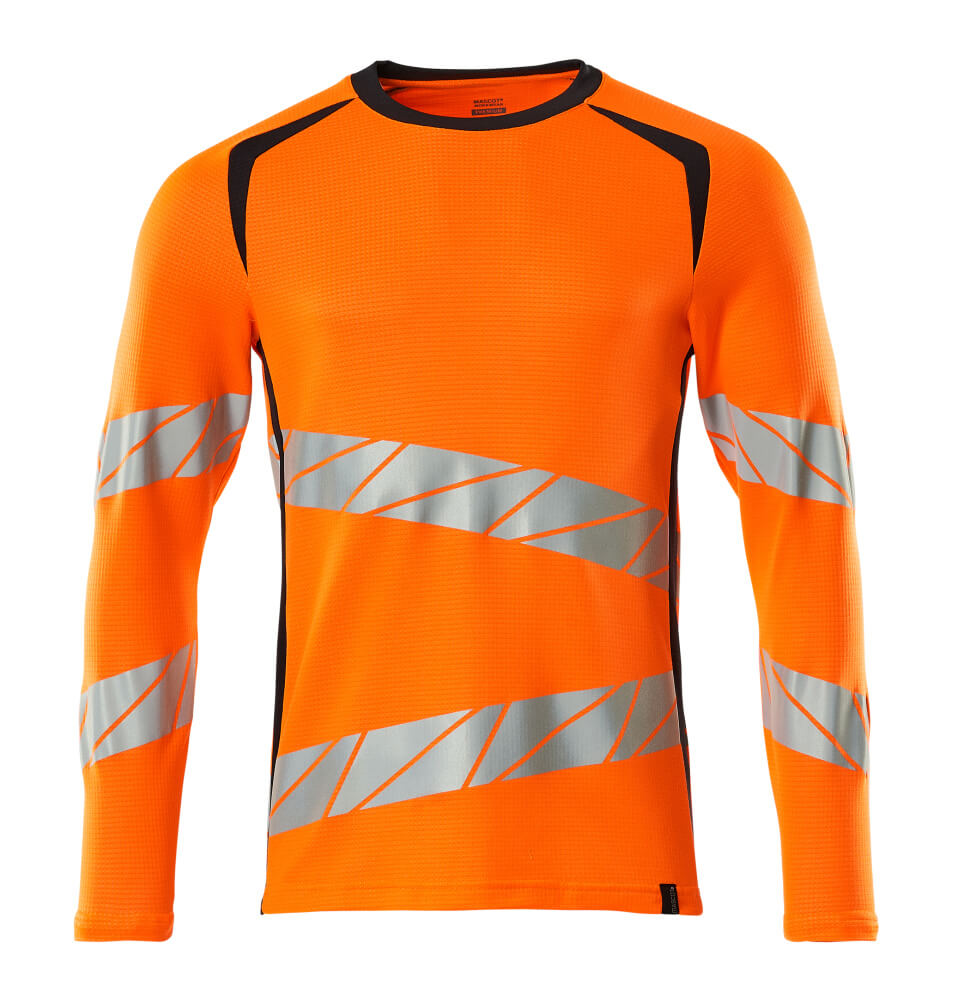 MASCOT® ACCELERATE SAFE T-Shirt, Langarm  Gr. 2XL/ONE, hi-vis orange/schwarzblau - kommt direkt von HUG Technik 😊