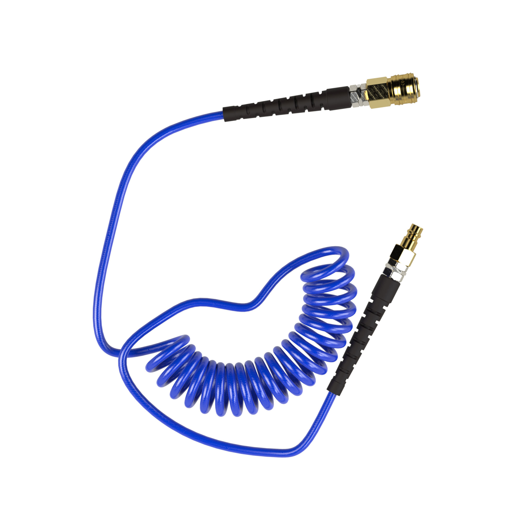 Spiralschlauch-Standardkupplung-Set, PU, Schlauch-ø 8x5, 6,0 m - direkt von HUG Technik ✓
