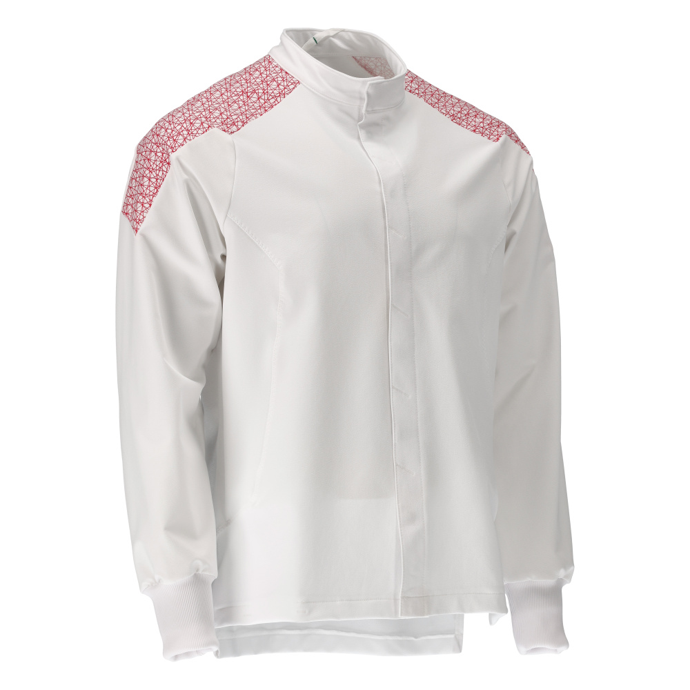 MASCOT® FOOD & CARE Jacke  Gr. 2XL, weiß/verkehrsrot - bei HUG Technik ☆