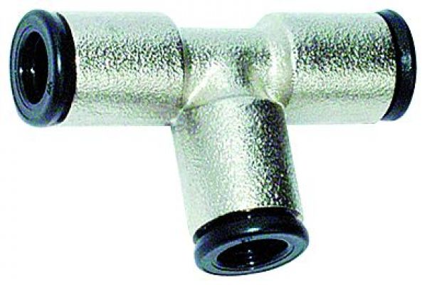 T-Verbinder Schlauch-ø 12 mm, Messing vernickelt, »value line« - gibt’s bei ☆ HUG Technik ✓