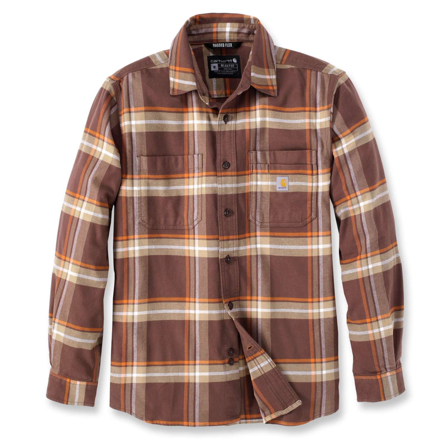 carhartt® Herren Shirt »FLANNEL L/S PLAID SHIRT« chestnut Flach  - erhältlich bei ☆ HUG Technik ✓
