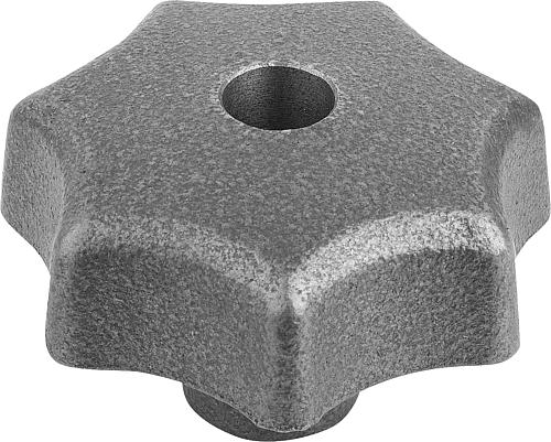 Sterngriff gleitgeschliffen D1=32, Form: B Grauguss, D4=6 - K0151.206 - bekommst Du bei ★ HUG Technik ✓