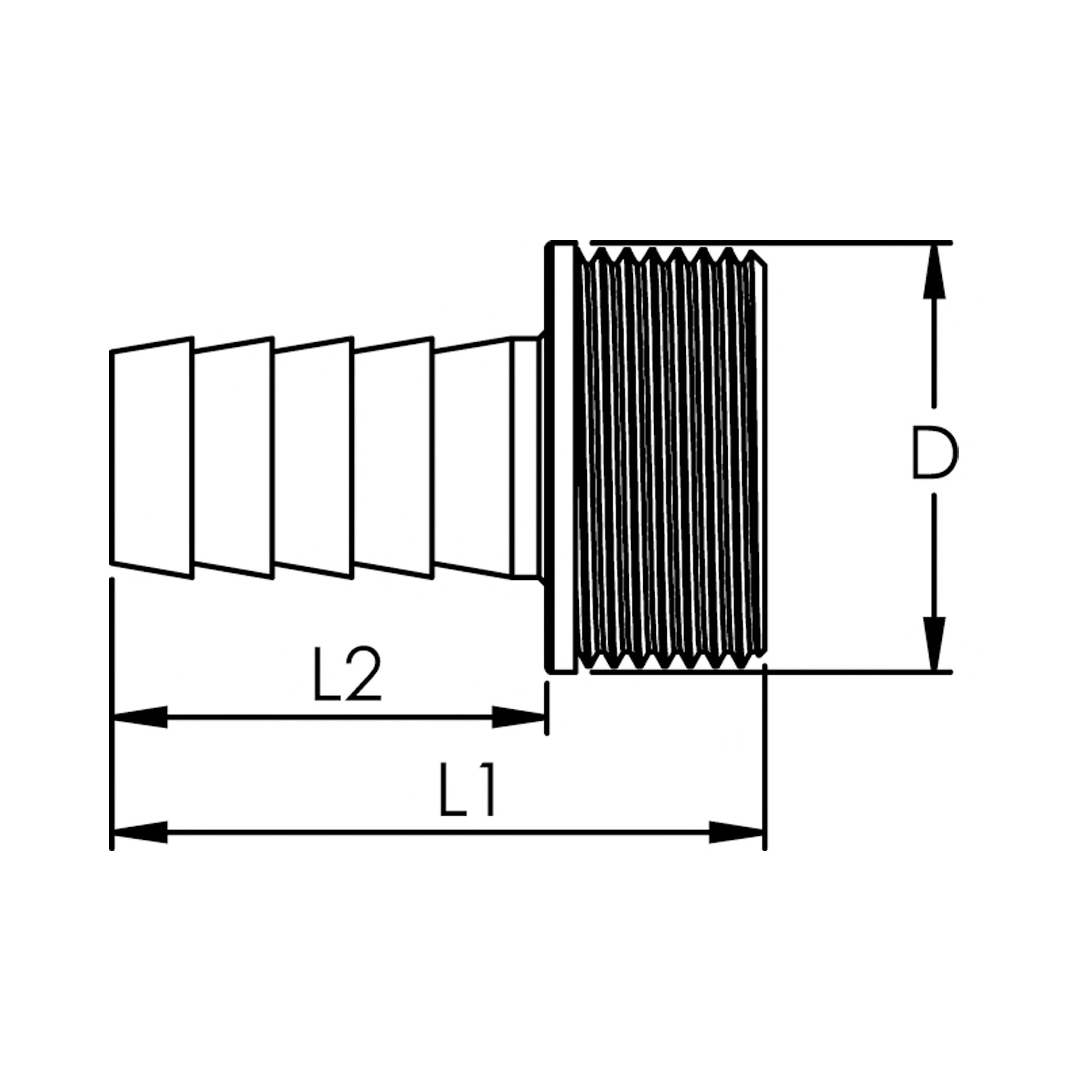 1/3 Schlauchverschrverschraubung G1x19 flachdichtend mit Bund, CH Ausführung, Messing - erhältlich bei ✌ HUG Technik ✓