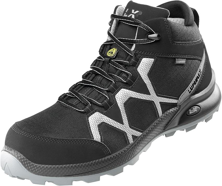 Lupriflex® Sicherheits-Schnürstiefel Speed Mid S3, ESD, schwarz-silber - erhältlich bei ✭ HUG Technik ✓