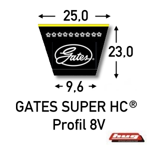 Gates Super HC® Schmalkeilriemen 8V - bei HUG Technik ✭