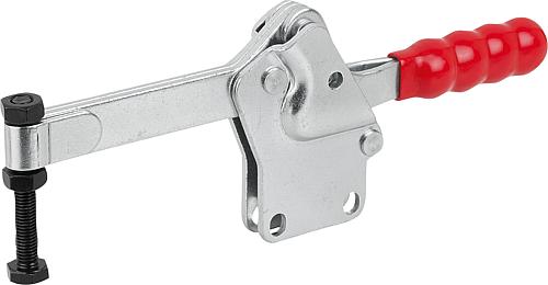 Schnellspanner Standard Stahl, Fuß senkrecht, Komp: Kunststoff, Komp: rot - K1433.05400 - direkt bei HUG Technik ✓