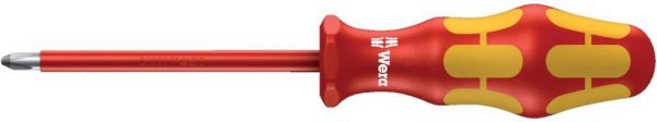 Wera® Kreuzschlitz-Schraubendreher 165 i PZ VDE-isoliert, PZ 0 x 80mm - bekommst Du bei HUG Technik ♡