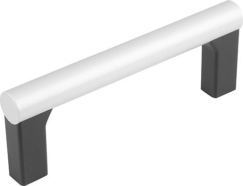 Rohrgriff Aluminium, natur eloxiert, Komp: Polyamid, Komp: schwarz, A=100, D=M04 - K0236.1100042 - bei HUG Technik ✭