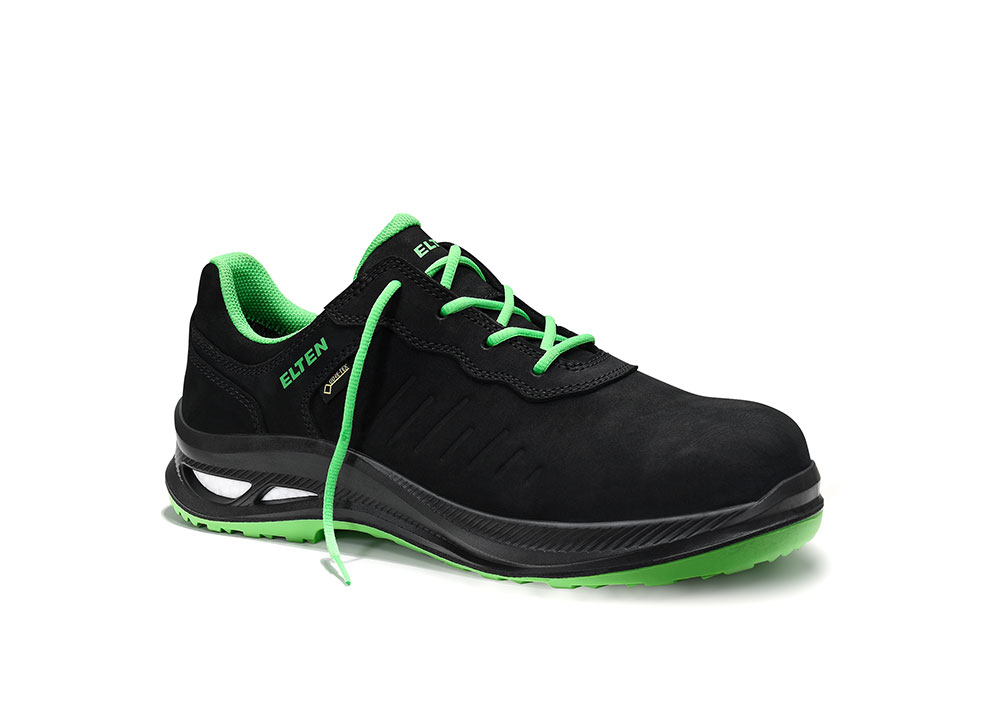 ELTEN® Sicherheitshalbschuh STEWART XXG Pro GTX black-green Low ESD S3 HI CI - kommt direkt von HUG Technik 😊