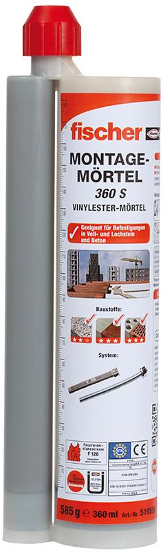 fischer® Montagemörtel 360 S 360ml, 2 Statikmischer - kommt direkt von HUG Technik 😊