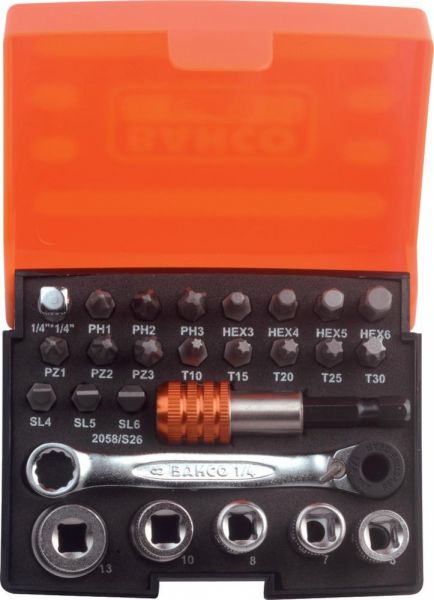 BAHCO® Bit-Steckschlüsselsatz 26teilig - bei HUG Technik ☆