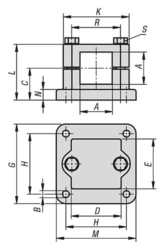 Rohrverbinder mit Flansch Aluminium, Komp:Stahl, A=25,3 - K0480.5225 - bei HUG Technik ✭