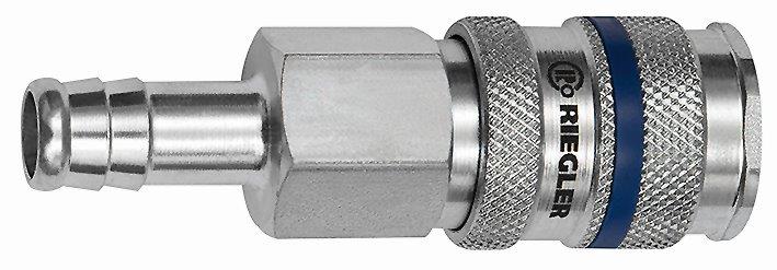 Schnellverschlusskupplung NW 7,8, Stahl verzinkt, Tülle LW 9 - gibt’s bei HUG Technik ✓