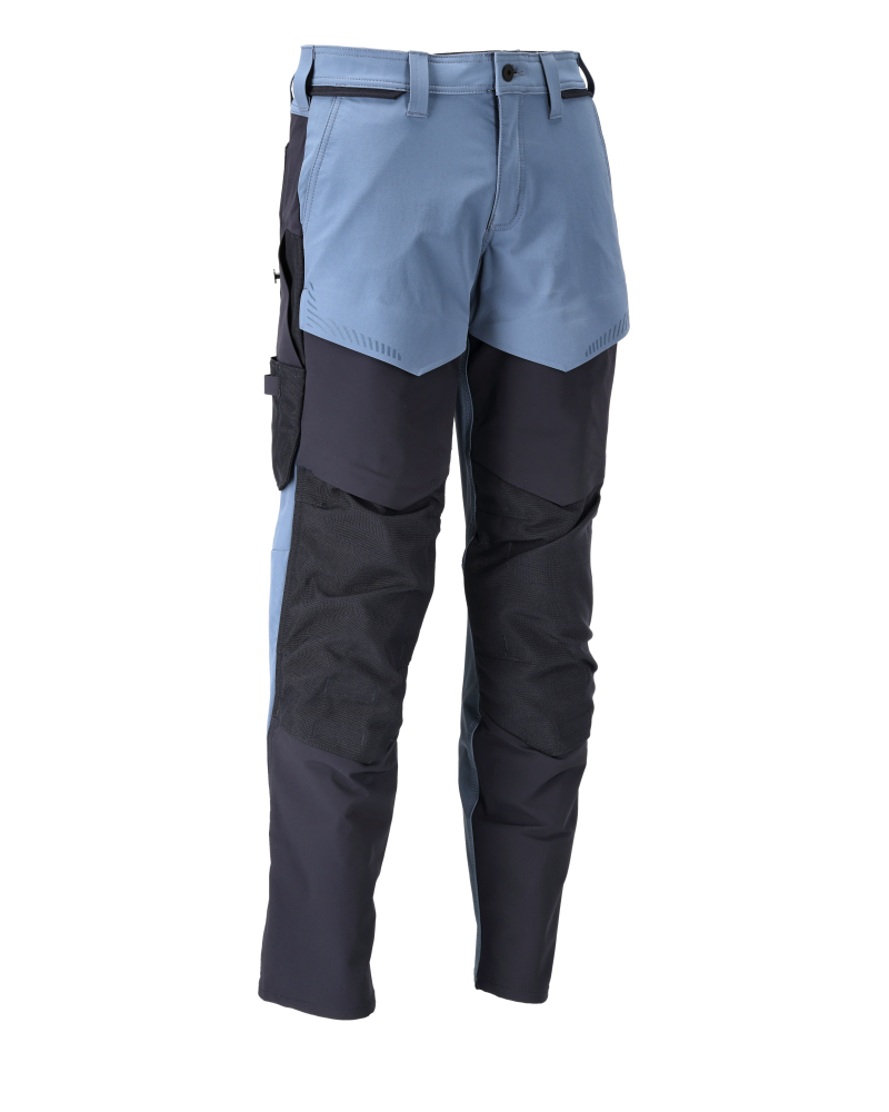 MASCOT® CUSTOMIZED Hose mit Knietaschen  Gr. 76/C44, steinblau/schwarzblau - jetzt NEU bei HUG Technik  😊
