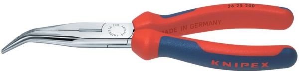 KNIPEX® Storchschnabelzange verchromt gebogen mit Mehrkomponenten-Griffen 200 mm - erhältlich bei ♡ HUG Technik ✓