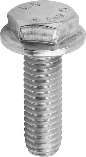 Sechskantschraube mit Flansch EN1665 M10X20, SW=16, Edelstahl blank - K1161.110X20 - bei HUG Technik ☆