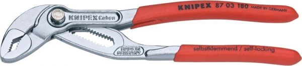 KNIPEX® Wasserpumpenzange Cobra 8703180 mit Kunststoff-Griffen 180 mm - erhältlich bei ✭ HUG Technik ✓