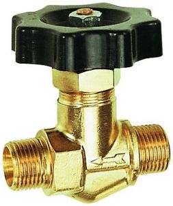 Absperrventil, Messing, AG, G 1/2, DN 11 - erhältlich bei ✭ HUG Technik ✓