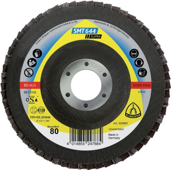 KLINGSPOR Schleifmopteller SMT 644 115 mm K 40 gewölbt - bekommst Du bei HUG Technik ♡