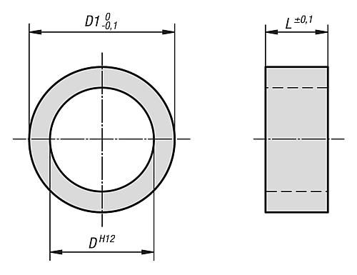 Distanzring D1=11 D1=11 L=2 Edelstahl, D=8 - K0665.90811021 - bei HUG Technik ☆