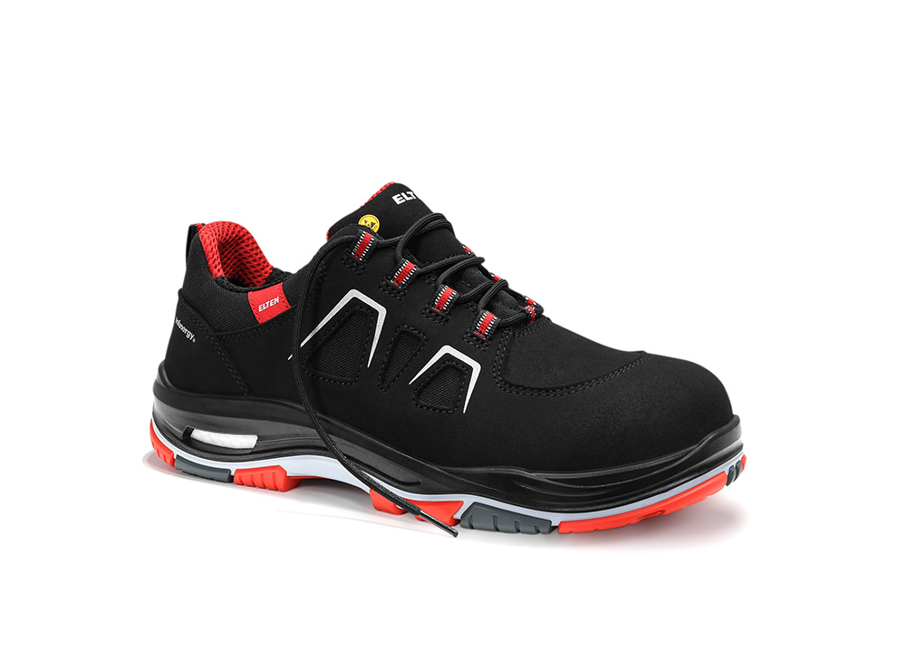 ELTEN® Sicherheitshalbschuh ALAN XXTP black-red Low ESD S3S
