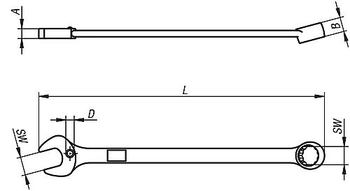 Ring- / Maulschlüssel L=154,5 Werkzeugstahl, SW=10 - K1362.10 - bekommst Du bei ★ HUG Technik ✓