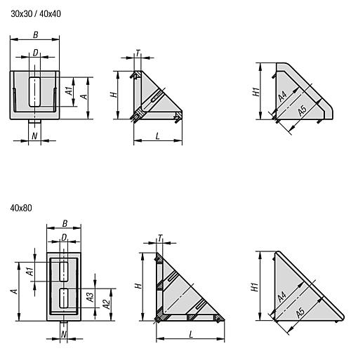 Winkel 28X28X28, Typ I - K1045.063030 - gibt’s bei ☆ HUG Technik ✓