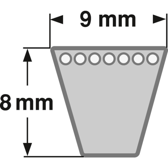 Zeichnung ConCar Schmalkeilriemen 3V / 9N US Standard.