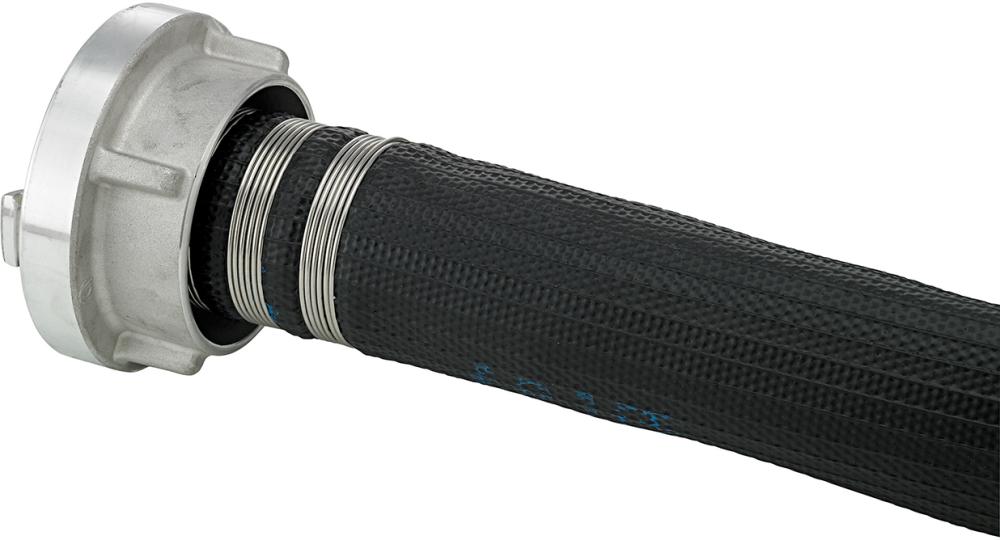 FORTIS Mehrzweckflachschlauch gummiert, schwarz, B/75mm, STORZ Kupplungen