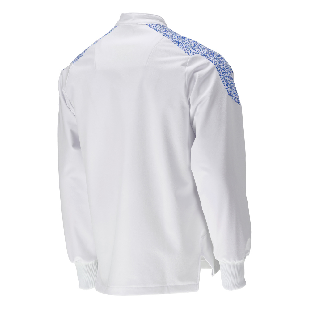 MASCOT® FOOD & CARE Jacke  Gr. 2XL, weiß/azurblau - direkt von HUG Technik ✓