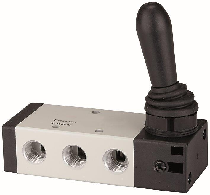 5/3-Wegeventil, handbetätigung »4H«, Mitte geschlossen, G 1/4, 1300 l/min - direkt von HUG Technik ✓