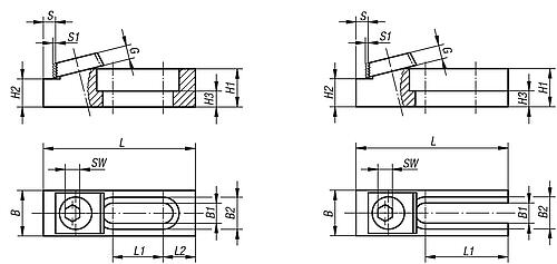 Spann-Exzenterschraube mit Klemmstück Stahl, mit AUFLAGE, für=M12 - K0031.12 - direkt von HUG Technik ✓
