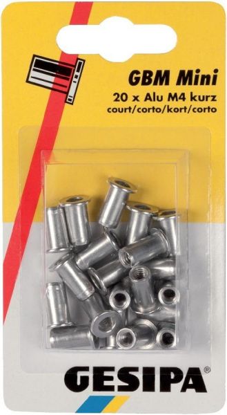 GESIPA® Blindnietmutter M4 kurz Mini-Pack - bei HUG Technik ☆