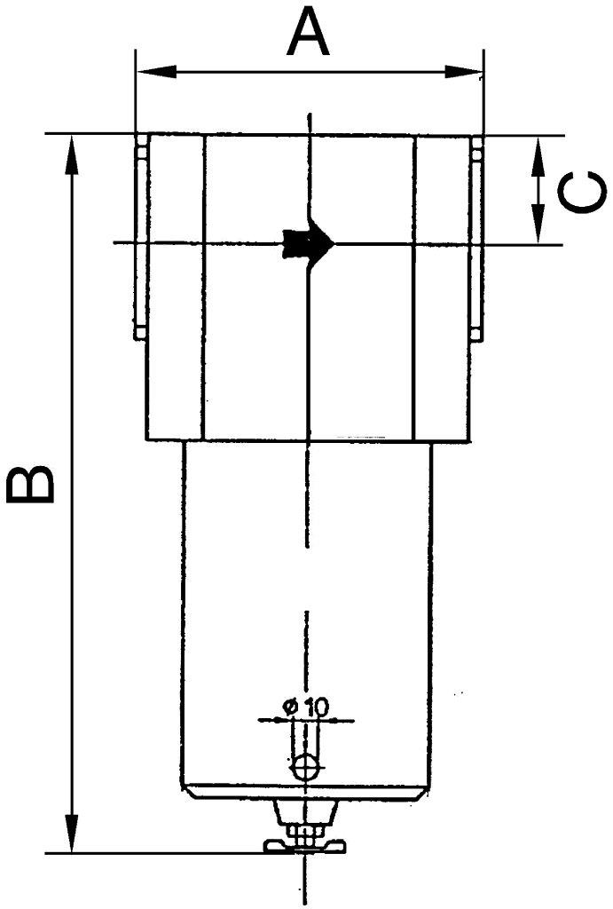 Filter für hohe Drücke bis 40 bar, mit Handablassventil, G 1 - bei HUG Technik ♡