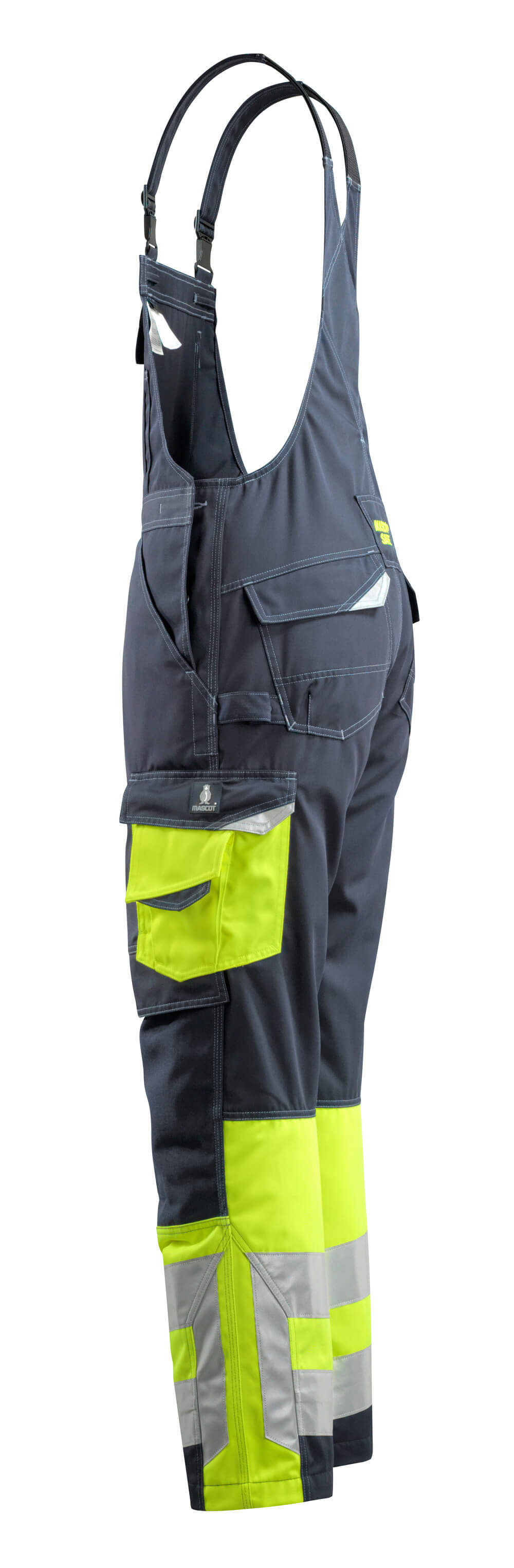 MASCOT® SAFE SUPREME Latzhose mit Knietaschen »Sunderland« Gr. 76/C46, schwarzblau/hi-vis gelb - bei HUG Technik ♡