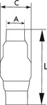 Rückschlagventil leicht, G 1 1/2, L 114, Edelstahl - erhältlich bei ♡ HUG Technik ✓