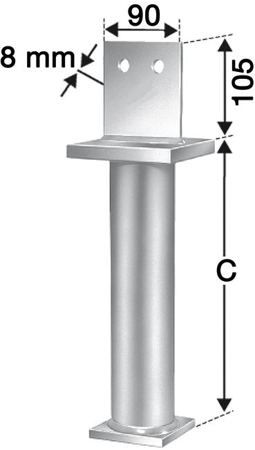 Simpson Strong-Tie® Stützenfuß PISMAXIG-B 120 x 120 x 323 mm - gibt’s bei ☆ HUG Technik ✓