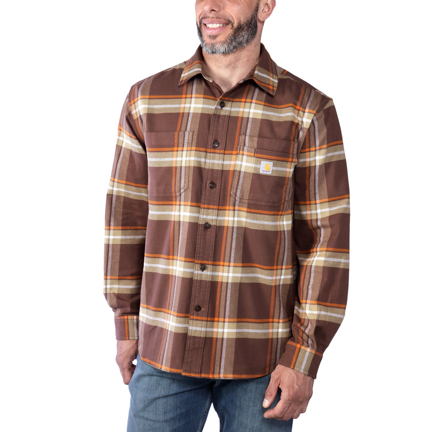 carhartt® Herren Shirt »FLANNEL L/S PLAID SHIRT« chestnut - erhältlich bei ✭ HUG Technik ✓