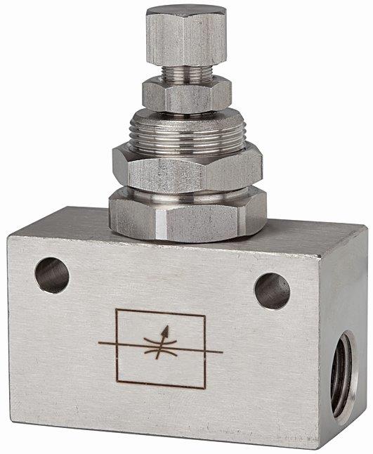 Drosselventil Blockform, Edelstahl, G 1/4 - bei HUG Technik ✓