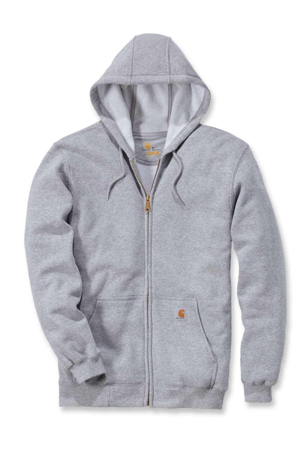 carhartt® Herren Kapuzensweater ZIP HOODED SWEATSHIRT heather grey Flach  - kommt direkt von HUG Technik 😊