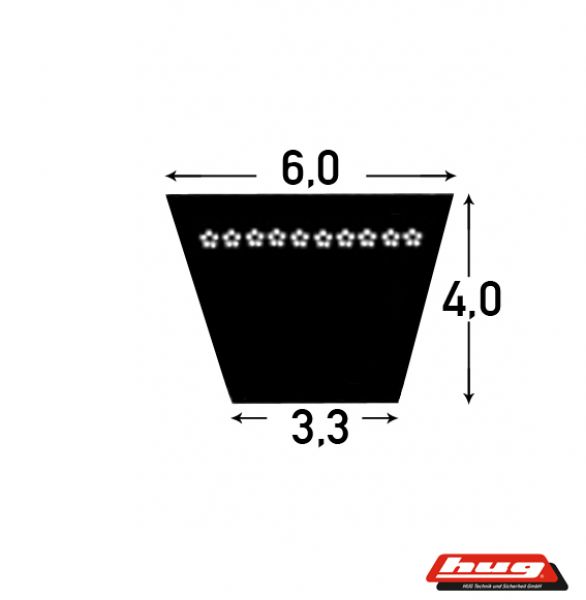 Keilriemen 6 x 335 Li DIN 2215 ✓